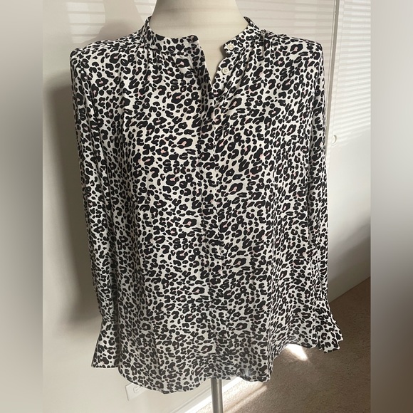 LOFT Leopard Blouse - Picture 1 of 7